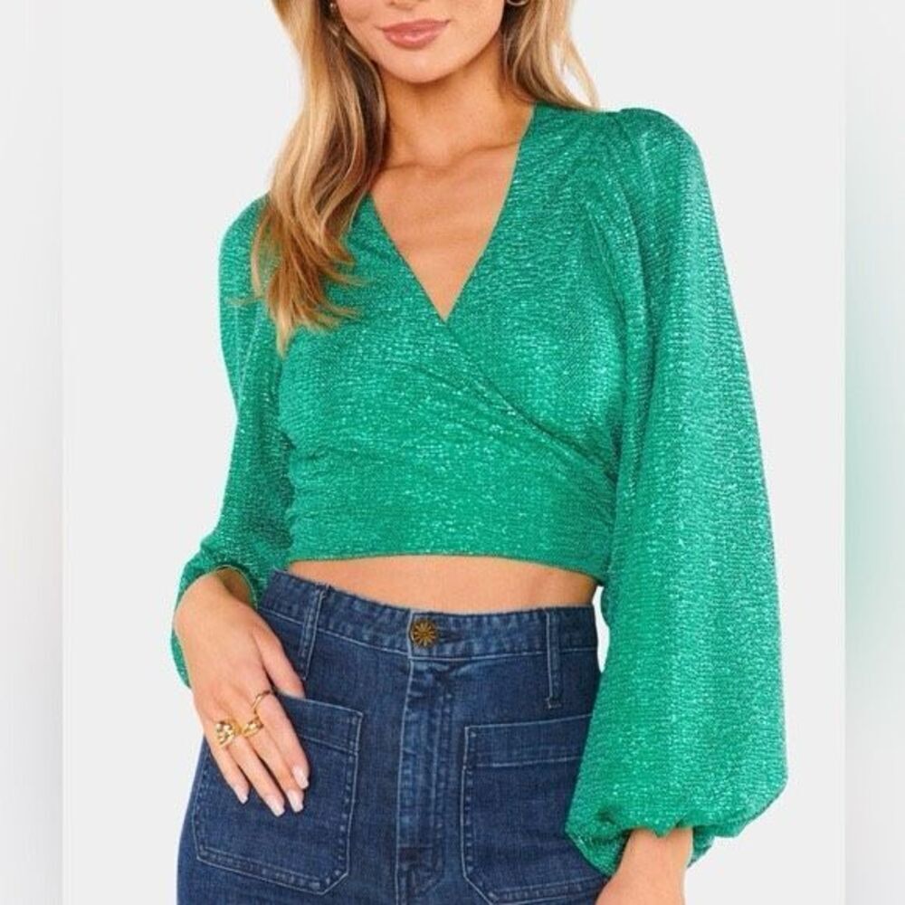NWT Show Me Your Mumu Women’s Joplin Top In Green Size Small